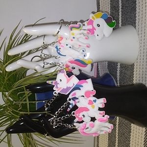 8 Unicorn Keychain's cute for any   occasion. White, pink, purple, yellow